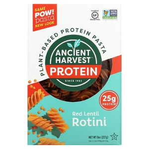Ancient Harvest, паста с растительным протеином, красная чечевица и киноа, 227 г (8 унций)