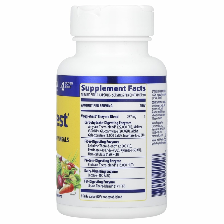 Enzymedica, VeggieGest®, 60 капсул