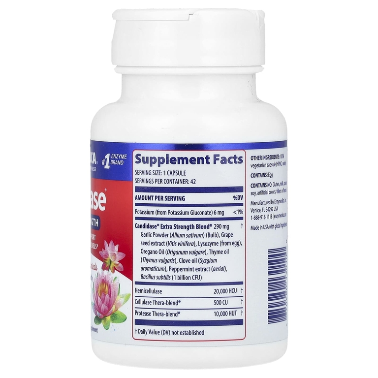 Enzymedica, Candidase, Extra Strength, 42 капсулы