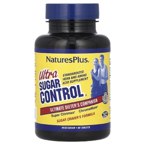NaturesPlus, Пищевая добавка «Ультра контроль сахара», лучший спутник диетчика, 60 таблеток
