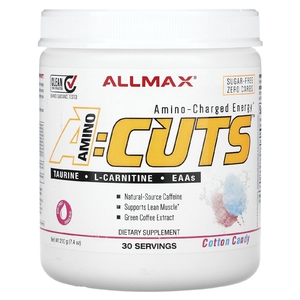 ALLMAX, ACUTS™, аминокислотная энергия, со вкусом сладкой ваты, 210 г (7,4 унции)