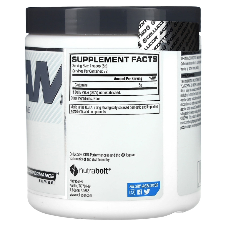 C4 / Cellucor, Glutam, COR-глютамин, без добавок, 378 г (13,3 унции) (Товар снят с продажи) 