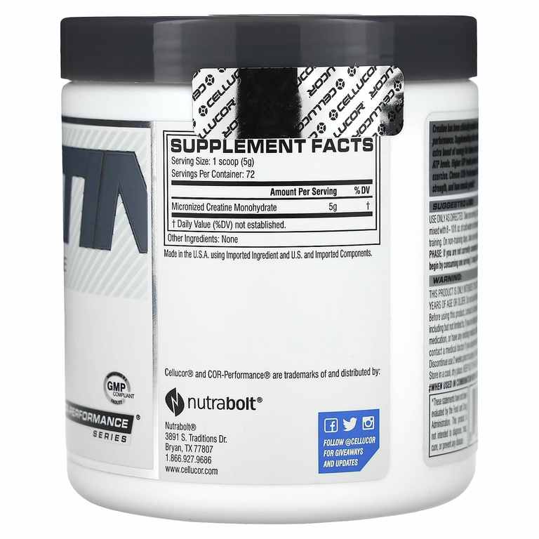 C4 / Cellucor, Creatin, креатин COR-Performance®, без добавок, 360 г (12,69 унции)