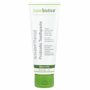 Hyperbiotics, Зубная паста с активированным углем и пробиотиком, со вкусом мяты, 4 унц. (113 г)