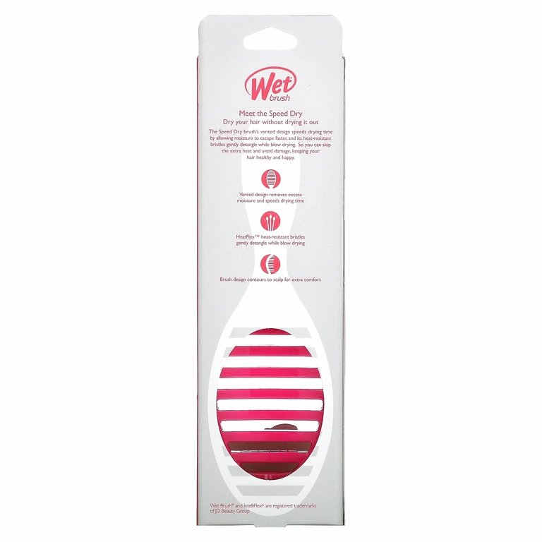Wet Brush, Расческа для быстрой сушки волос, Розовая, 1 расческа
