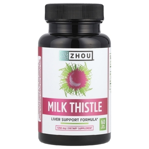 Zhou Nutrition, Расторопша, 60 растительных капсул (450 мг на капсулу)