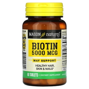 Mason Natural, Биотин, 5000 мкг, 60 таблеток (Товар снят с продажи) 