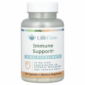 LifeTime Vitamins, пиколинат цинка, 30 мг, 100 капсул