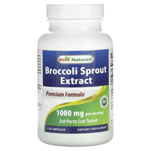 Best Naturals, экстракт ростков брокколи, 120 капсул (500 мг в 1 капсуле)