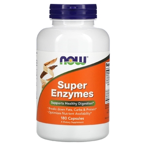 NOW Foods, суперферменты, 180 капсул
