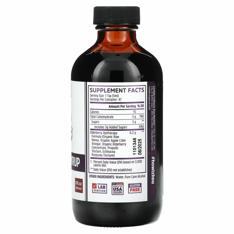 Zhou Nutrition, сироп из бузины, 236 мл (8 жидк. унций)