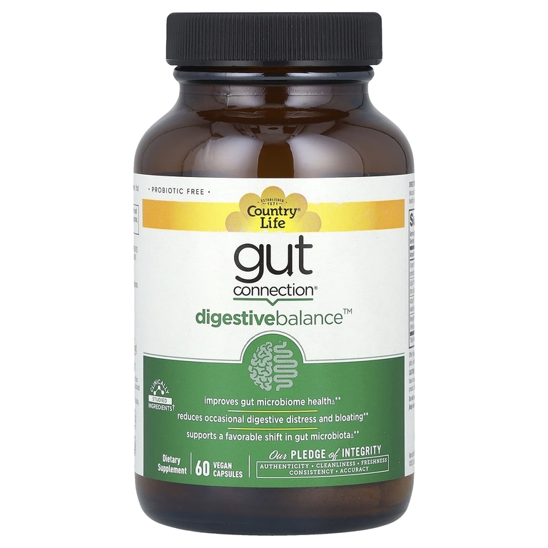 Country Life, Gut Connection® Digestive Balance ™, 60 веганских капсул