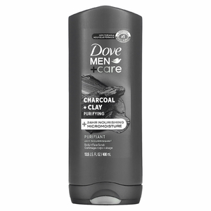 Dove, Men + Care, Elements, скраб для тела и лица, уголь + глина, 400 мл (13,5 жидк. унц.) (Товар снят с продажи) 