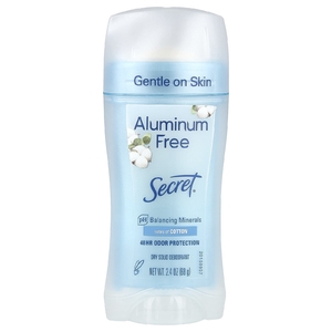 Secret, дезодорант без алюминия, с ароматом хлопка, 68 г (2,4 унции)