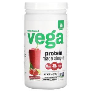Vega, Plant-Based Protein Made Simple, клубника и банан, 263 г (9,3 унции) (Товар снят с продажи) 