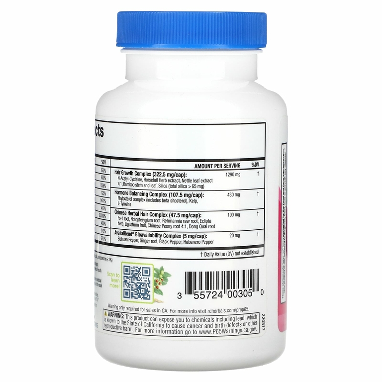 RidgeCrest Herbals, Hair ReVive, добавка для здоровья волос, 120 капсул
