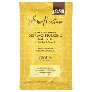 SheaMoisture, Необработанное масло ши, маска для глубокого ухода с морскими водорослями и аргановым маслом, 56 г (2 унции)